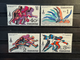 4 Sellos Nuevos Checoslovaquia 1980 Juegos Olimpicos Mosca - Ungebraucht