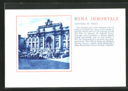 Cartolina Roma, Immortale, Fontana Di Trevi  - Autres & Non Classés