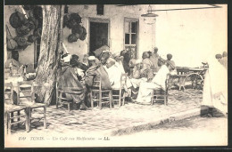 CPA Tunis, Un Café Rue Halfaouine  - Tunisia