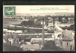 CPA Saint-Aignan, Vue Sur La Gare Et La Route De Blois Prise De La Terrasse Du Chateau  - Saint Aignan