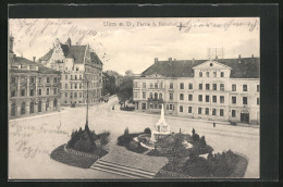 AK Ulm / Donau, Stadtplatz Mit Bahnhofhotel  - Ulm