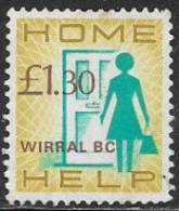 GB C1990? Wirral BC HOME HELP £1.30 Unused [D7/1] - Cinderelas