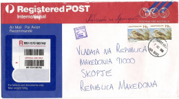 Australia R - Letter Via Macedonia 1998,stamps : Birds - Storia Postale