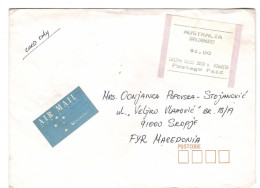 Australia Letter Via Macedonia 2010,post Label - Lettres & Documents