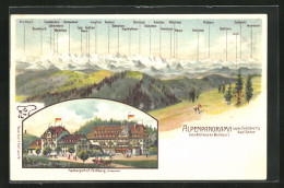 AK Feldberg / Schwarzwald, Hotel Feldbergerhof, Alpenpanorama  - Feldberg
