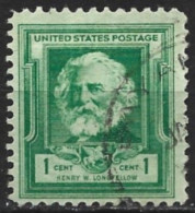United States 1940. Scott #864 (U) Henry W. Longfellow, Poet - Usati