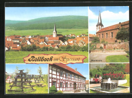 AK Röllbach /Spessart, Rathaus, Pfarrkirche, Dorfbrunnen  - Other & Unclassified
