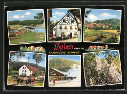 AK Spies /Fränk. Schweiz, Gasthaus Zum Spieser Felsen, Schwimmbad Betzenstein, Skilift  - Other & Unclassified