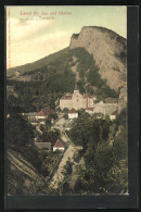 AK Svatý Jan Pod Skalou, Schloss Und Häuser Mit Felsen Im Hintergrund  - Czech Republic