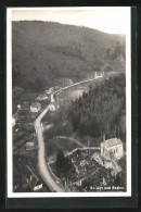 AK Svatý Jan Pod Skalou, Strassenpartie Des Ortes Aus Der Vogelschau  - Czech Republic