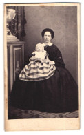 Fotografie Wilhelmine Schönwald Geb. Hartmann Mit Tochter Frederike  - Alte (vor 1900)