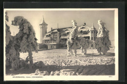 AK Keilberg, Hotel Und Kaiser Franz Josefs-Aussichtsturm Im Winter  - Tchéquie