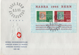 Switzerland Swiss Schweiz Svizzera Helvetia 1965 FDC Stamp Show Briemarkenausstellung NABRA Bern - FDC