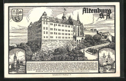Künstler-AK Altenburg, S.-A, Blick Auf Burg  - Altenburg