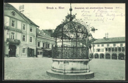 AK Bruck /Mur, Hauptplatz Mit Altertümlichem Brunnen  - Autres & Non Classés