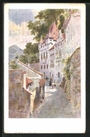 Künstler-AK Edward Theodore Compton: Salzburg, Gasthaus Stieglkeller  - Compton, E.T.