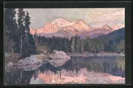 Künstler-AK Edward Theodore Compton: Hintersee Mit Göllspiegelung  - Compton, E.T.