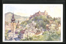 Künstler-AK Edward Theodore Compton: Salzburg, Festung Hohensalzburg Vom Mönchsberg Aus Gesehen  - Compton, E.T.