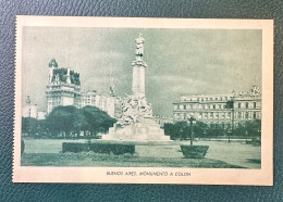 1019 ARGENTINA BUENOS AIRES MONUMENTO A COLON RARE POSTCARD - Argentine