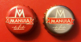 Polynésie Française - Tahiti / 2 Différentes Capsules De Bière "Manuia" - Beer
