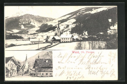 AK Wald /Ob. Pinzgau, Verschneiter Ort Mit Berglandschaft  - Autres & Non Classés