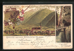 Lithographie Rauris, Kitzloch-Klamm, Meterolog Station A. D. Sonnblick  - Sonstige & Ohne Zuordnung