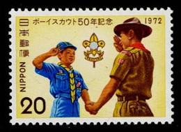 JAP-04- JAPAN - 1972 - MNH - SCOUTS- 50TH ANNIVERSARY OF BOY SCOUTS - Ongebruikt