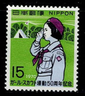 JAP-05- JAPAN - 1970 - MNH - SCOUTS- 50TH ANNIVERSARY OF JAPANESE GIRL SCOUTS MOVEMENT - Neufs