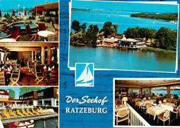 73949553 Ratzeburg Hotel Der Seehof Fliegeraufnahme Brunnen Gastraeume Terrasse - Ratzeburg