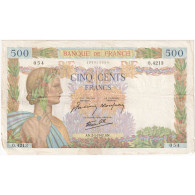 France, 500 Francs, La Paix, 1939, O.4213, TB, KM:95b - 500 F 1940-1944 ''La Paix''