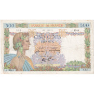 France, 500 Francs, La Paix, 1942, J.5349, TTB, Fayette:32.33, KM:95b - 500 F 1940-1944 ''La Paix''