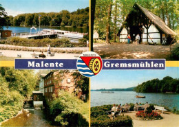 73949542 Malente-Gremsmuehlen Schiffsanlegestelle Scheune Muehlbach Seepanorama - Malente-Gremsmuehlen