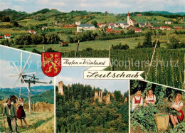 73868854 Leutschach Panorama Windrad Burgruine Winzerinnen Leutschach - Autres & Non Classés