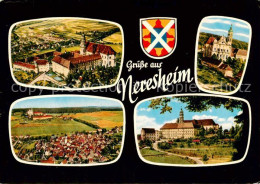 73868791 Neresheim Fliegeraufnahmen Mit Kloster Kirche Schloss Panorama Nereshei - Other & Unclassified