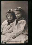 AK Prinzessinnen Margarethe Und Alix Von Sachsen  - Royal Families