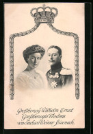 AK Grossherzog Wilhelm Ernst Mit Grossherzogin Feodora Von Sachsen-Weimar-Eisenach  - Familles Royales