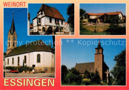 73834224 Essingen Pfalz Ev Kirche Historisches Rathaus Dalberghalle Kath Kirche  - Sonstige & Ohne Zuordnung