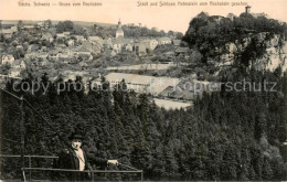 73801507 Saechsische Schweiz Stadt Und Schloss Hohnstein Blick Vom Hockstein Sae - Rathen