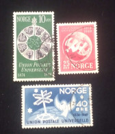 D)1949, NORWAY, COMPLETE SERIES, ISSUE, 75TH ANNIVERSARY OF THE UNIVERSAL POSTAL UNION, USED - Andere & Zonder Classificatie