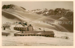 73801426 Oberstdorf Nebelhornbahn Bergstation Bergunterkunftshaus Hoefatsblick O - Oberstdorf