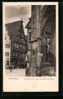 AK Dinkelsbühl, Deutsches Haus - Portal Der Sankt Georgskirche  - Dinkelsbühl