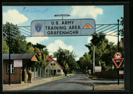 AK Grafenwöhr, Truppenübungsplatz, Eingang US-Militärbasis  - Grafenwoehr
