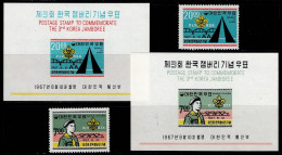 KOR-07- KOREA - 1967 - MNH - SCOUTS- THE 3RD KOREA JAMBOREE - Korea, South