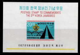 KOR-09- KOREA - 1967 - MNH - SCOUTS- THE 3RD KOREA JAMBOREE - Korea (Süd-)