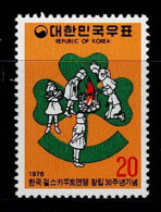 KOR-13- KOREA - 1976 - MNH - SCOUTS- GIRL SCOUTS AND CAMP FIRE - Korea (Süd-)