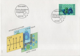 Switzerland Schweiz Swiss Svizzera Helvetia 1992 FDC Chemistry Nomenclature Chemique Chemie, Canceled In Bern - FDC