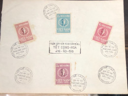 SOUTH VIET  NAM STAMPS F D C- On Certified Paper (26-10-1958(PERSONNE HUMAINE)1pcs  Good Quality - Vietnam