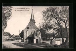 CPA Devrant, L`Eglise Et La Place  - Other & Unclassified
