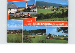 72530324 Breitenberg Niederbayern Kirche Panorama Weiher Teilansicht Breitenberg - Other & Unclassified