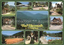 72530257 Bad Herrenalb Kuranlagen Panorama Teilansichten Tennisplatz Schwimmbad  - Bad Herrenalb